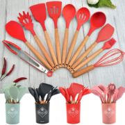 SET DE UTENSILIOS PARA COCINA (ROSADO)