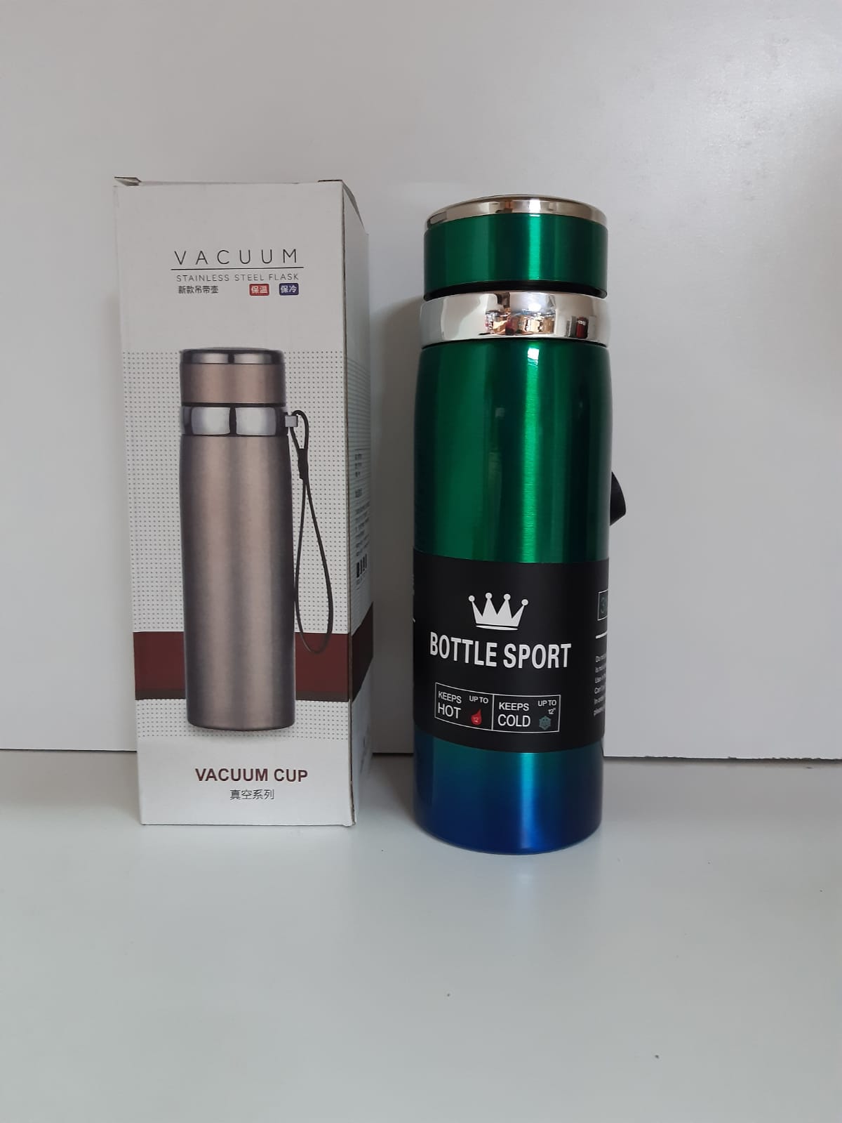 BOTELLA TERMO SPORT+T.SPORT 350 ml-7x7x18 PLAIN VERDE